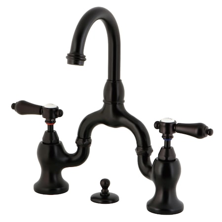 Kingston Brass KS7995BAL Bridge Bathroom Faucet with Brass Pop-Up, Oil Rubbed Bronze KS7995BAL